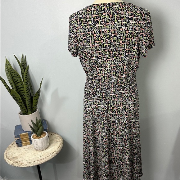 ❄️ George Stretch Key Pattern Dress Size Large - Picture 6 of 8